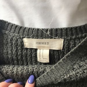 Grey knit sweater